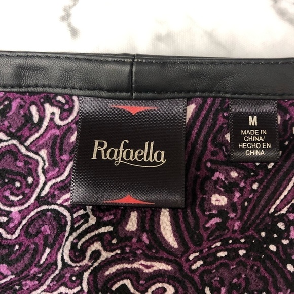 Rafaella Purple Blouse Roll Tab Sleeves Size Med NWT - Picture 4 of 7